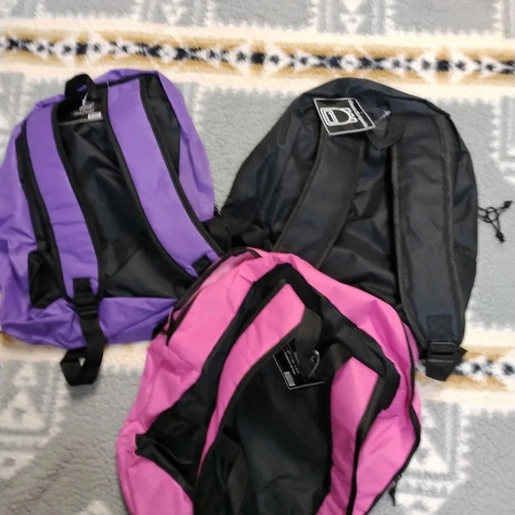 Bundle of 3 classic backpacks new w tags pink, purple and black - Picture 7 of 10